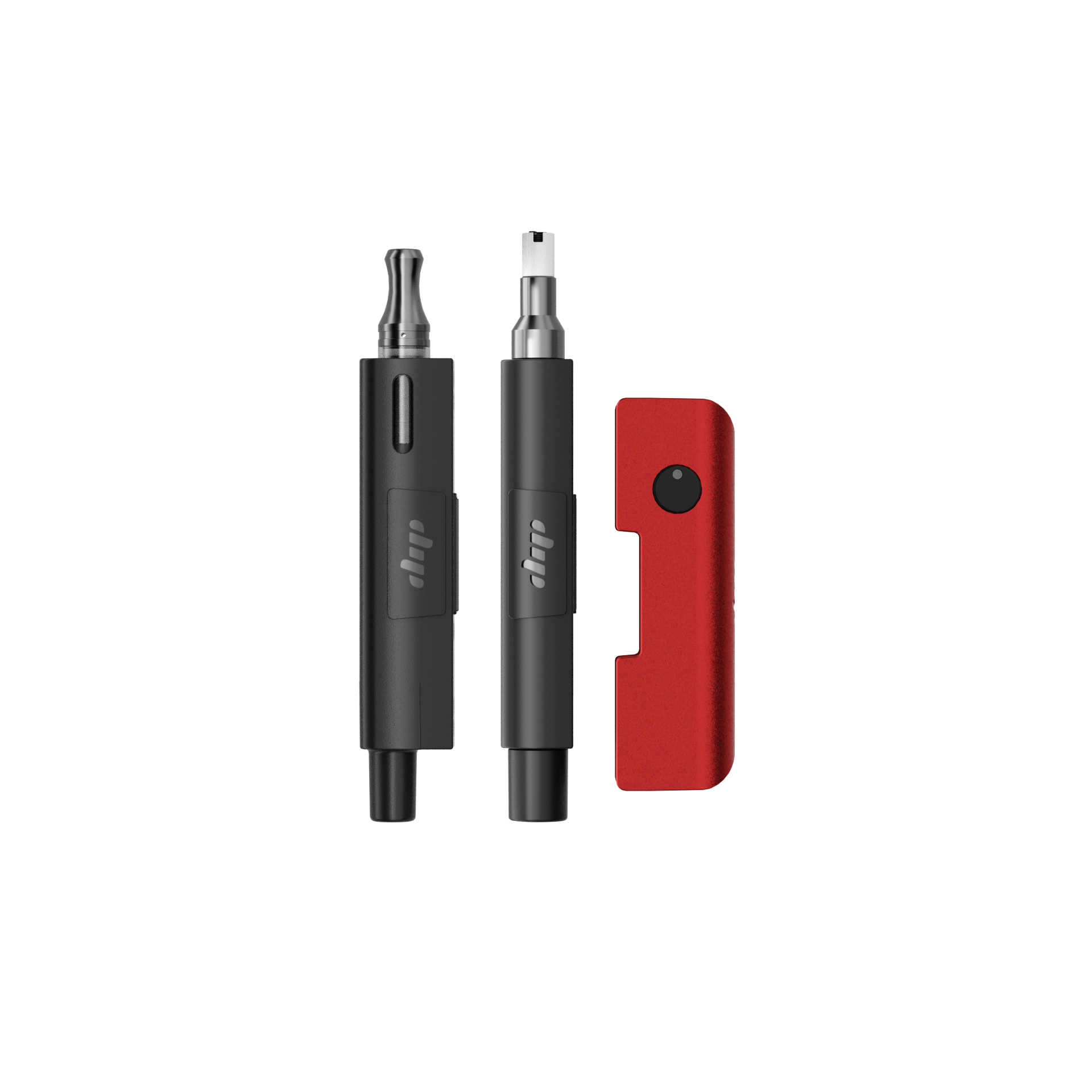 EVRI by Dip Devices, a multi-functional electric dab pen and honey straw with magnetic attachments, featuring a 900 mAh battery. Includes a Vapor Tip for concentrate and a 510/Flower Attachment for cartridges or flower use.
