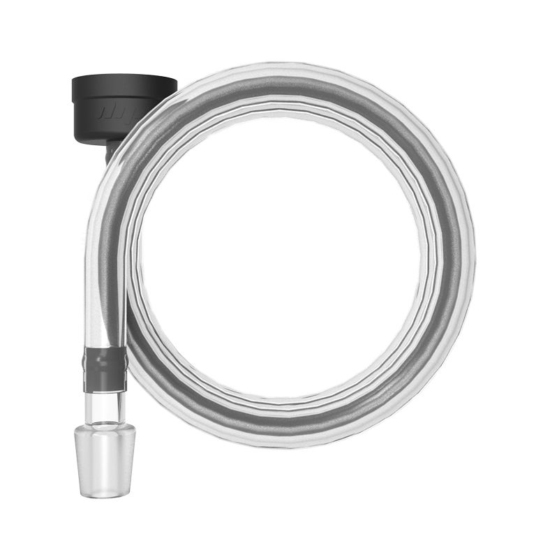 Dipwhip electric dab straw Attachment for glass and rigs top view
