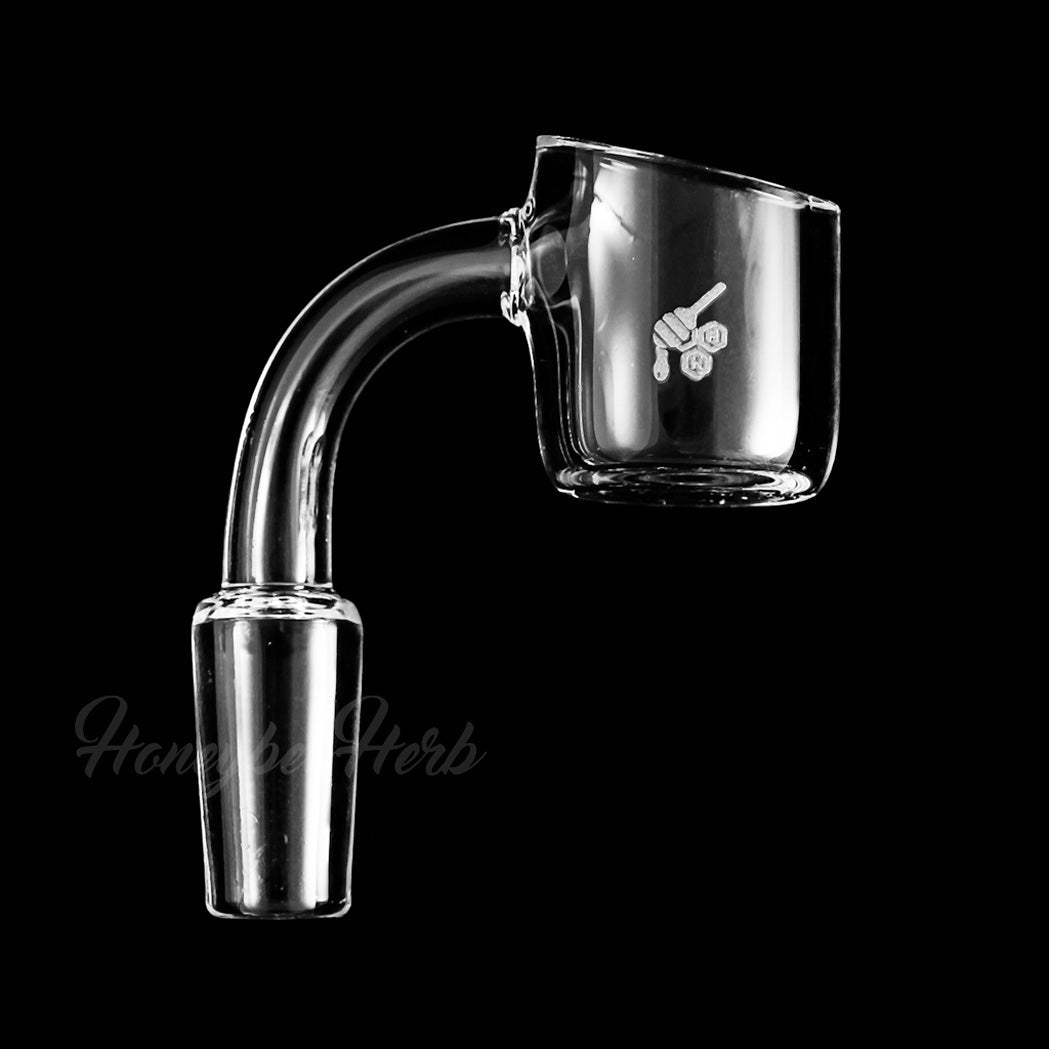 Honeybee Herb Original 90 degree quartz banger with 14mm male joint