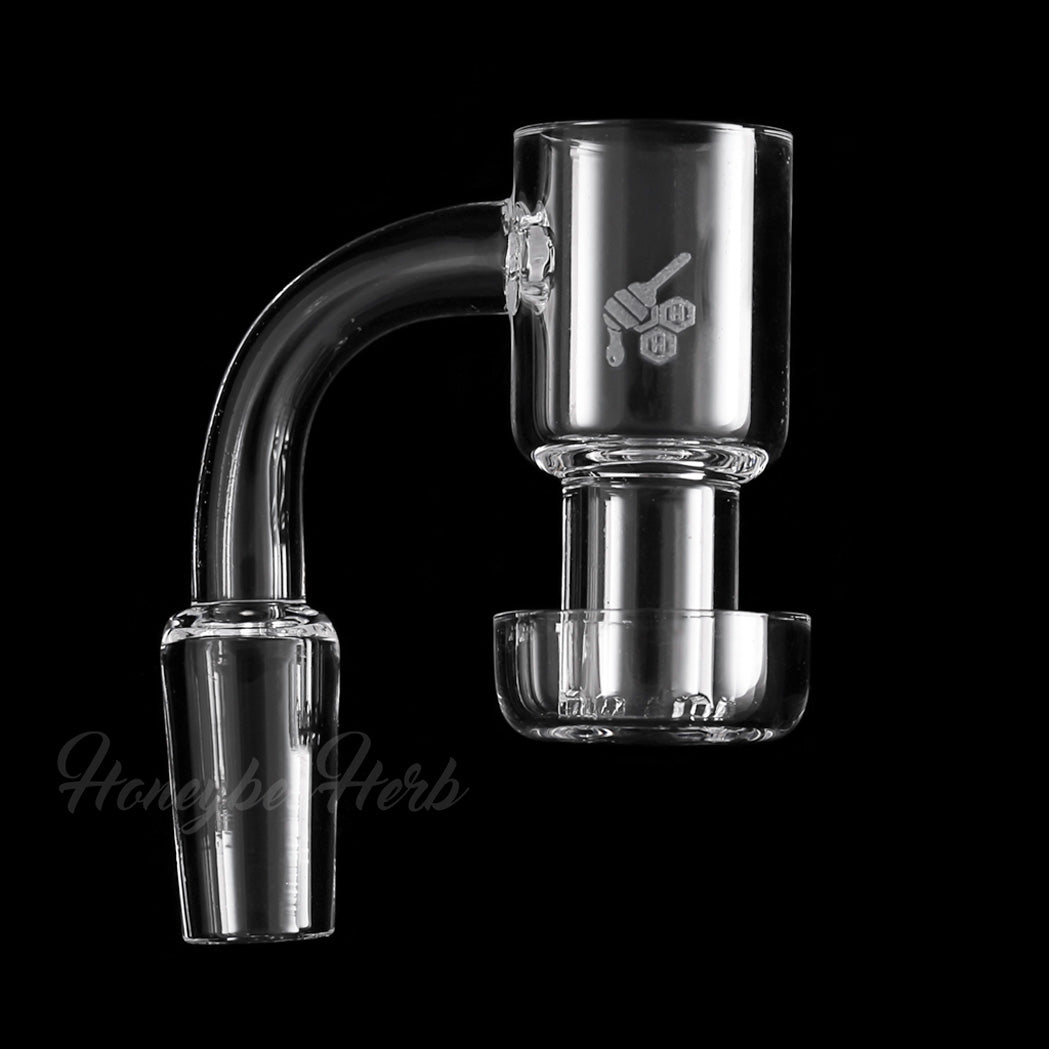 Honeysuckle quartz banger, 90 degree (YL), view 5
