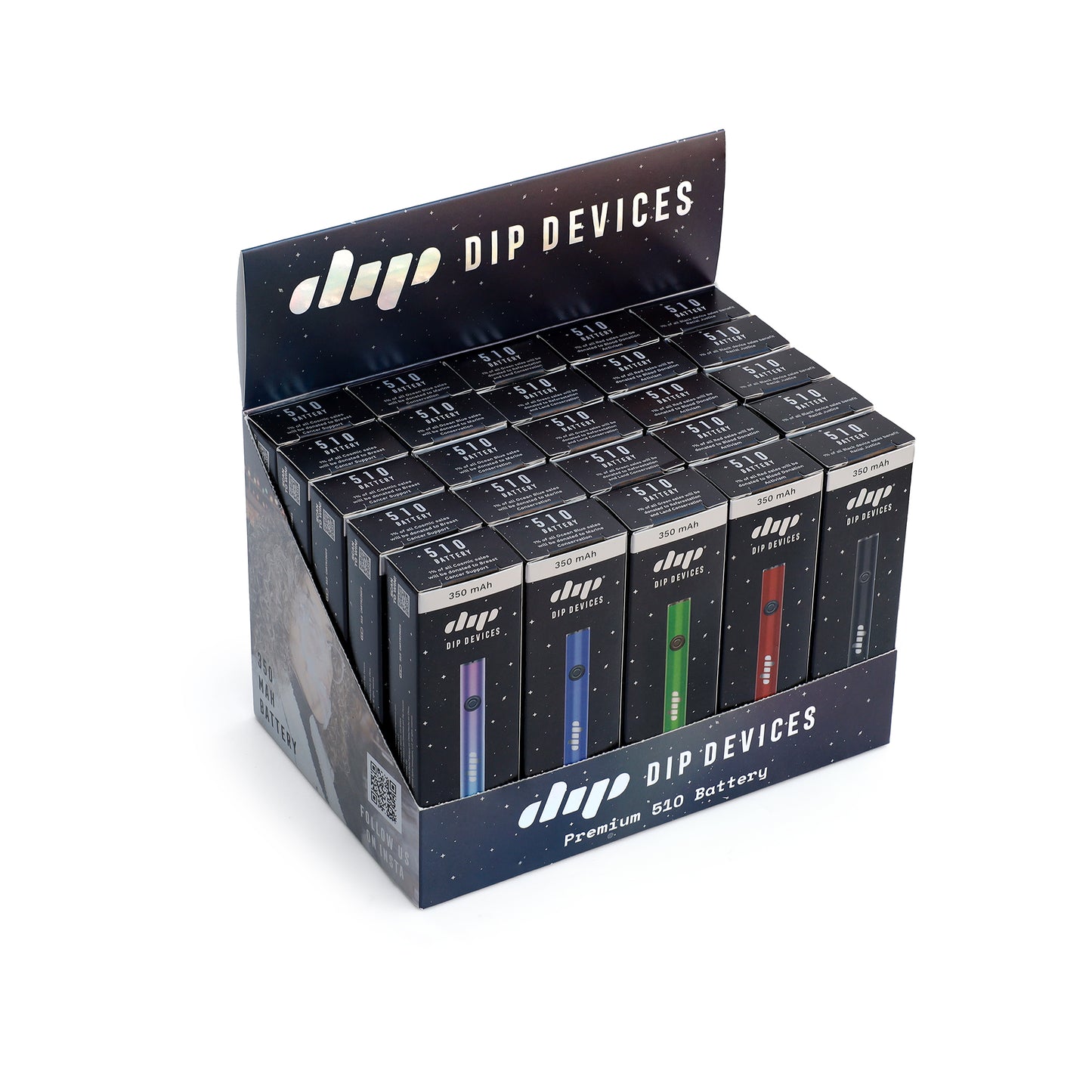 Wholesale 510 Battery Display - Variable Voltage 350mAh Bundle