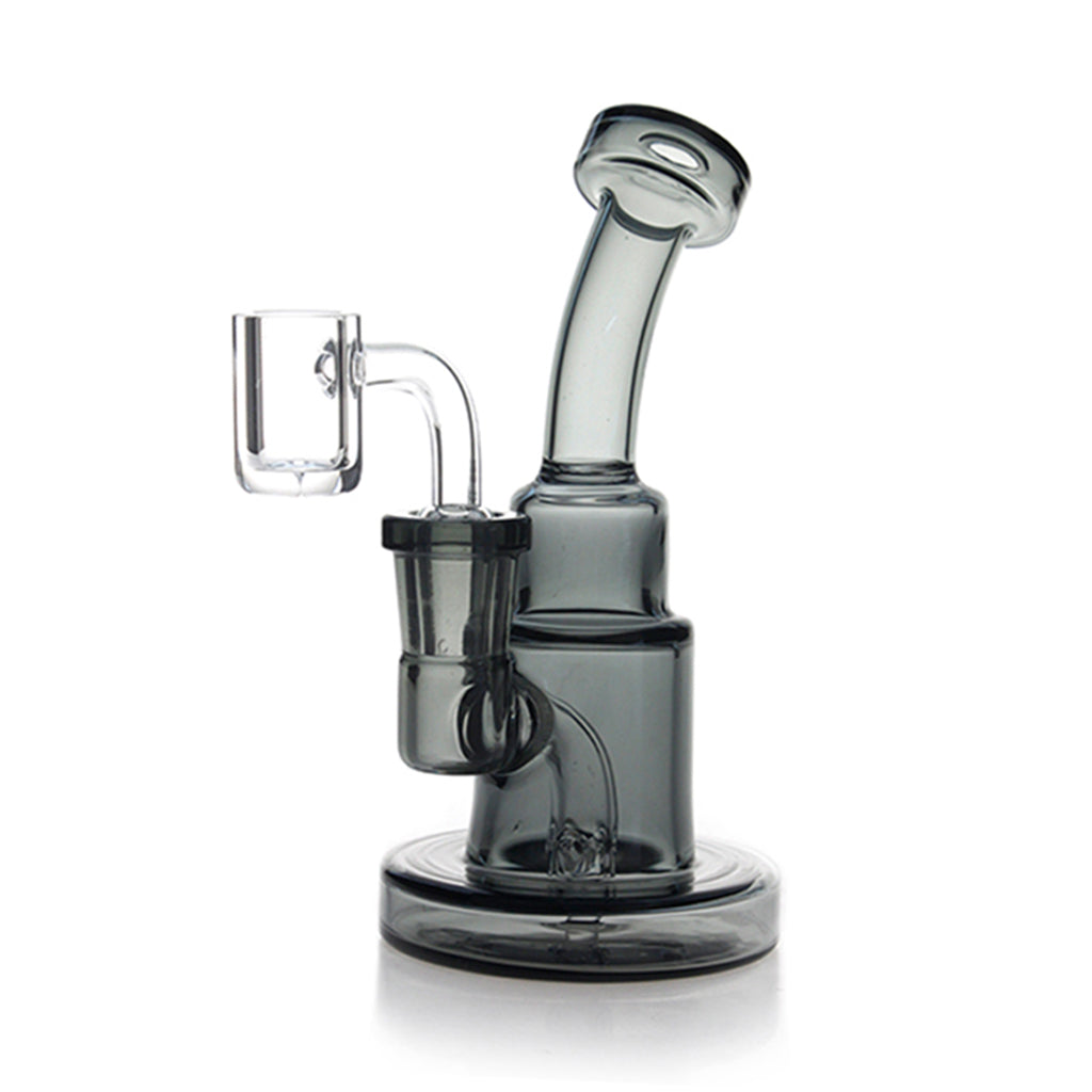 5.5-inch black translucent glass dab rig