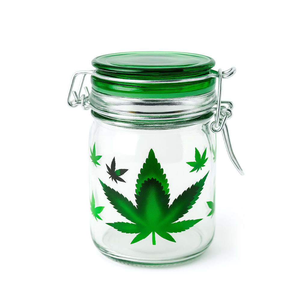 Airtight Glass Green Leaf Storage Container | Honeybee Herb – Dip Devices
