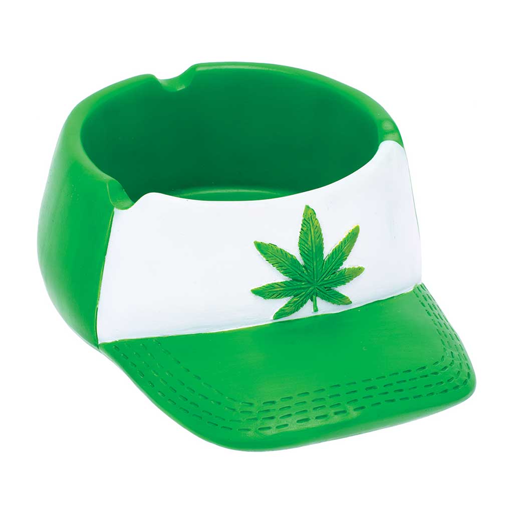Green Leaf Snapback Hat Ashtray - Honeybee Herb – Dip Devices