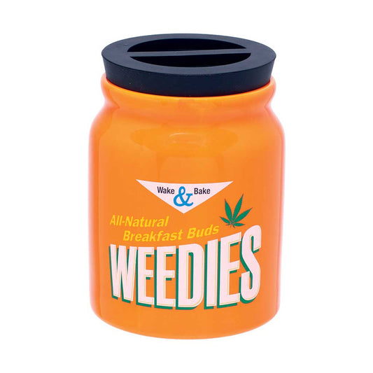 LARGE CERAMIC STASH JAR - WEEDIES