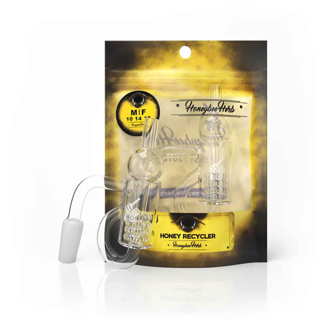 Honey recycler quartz banger (YL), view 2