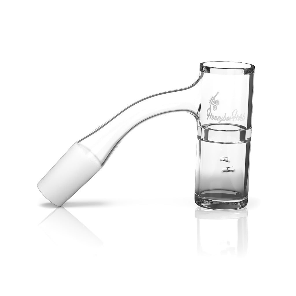 Honeybee Herb Honey Well 45-degree quartz banger Black Line clear view