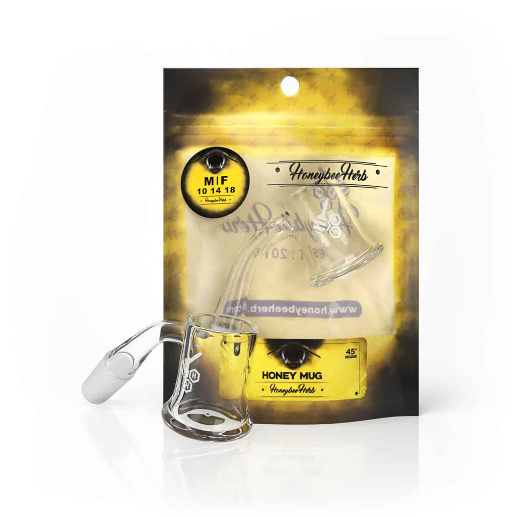 Honey mug quartz banger, 45 degree (YL), view 2