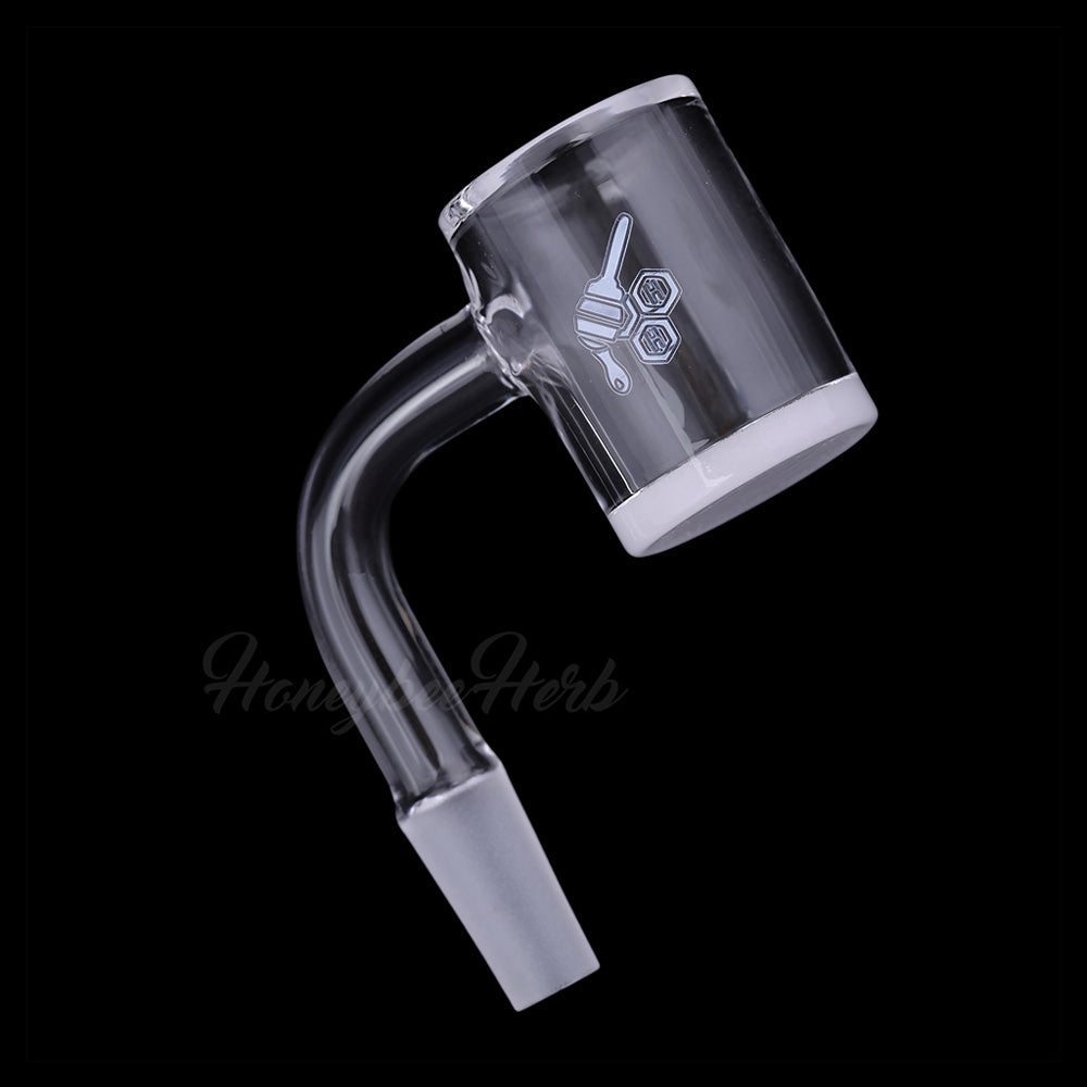 Honey & Milk bevel 90 degree quartz banger with 10mm male joint
