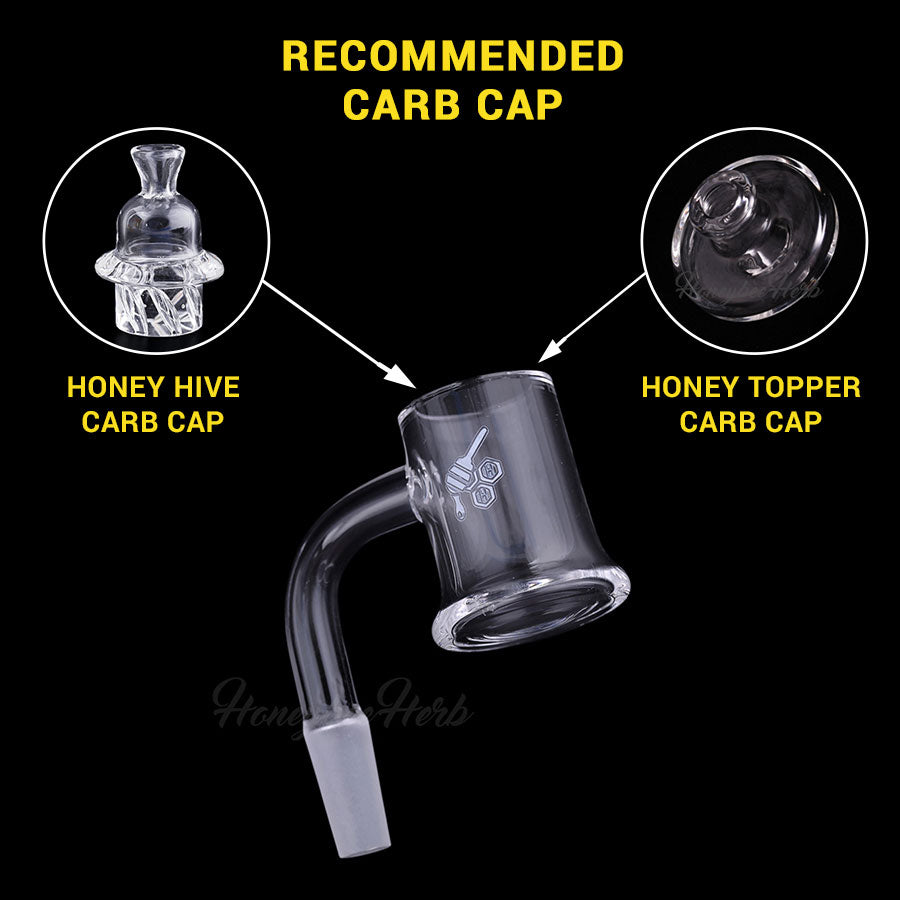 Honey mug quartz banger, 90 degree (YL), view 7
