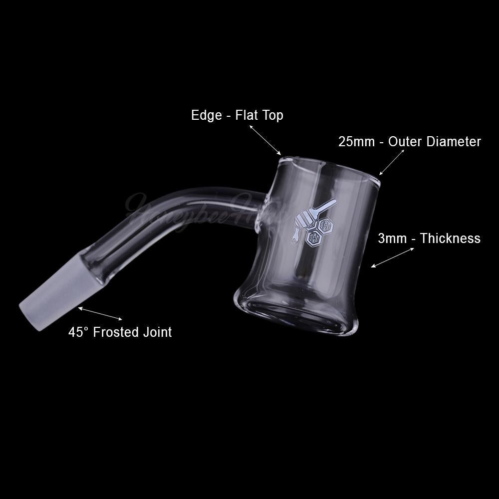 Honey mug quartz banger, 45 degree (YL), view 6