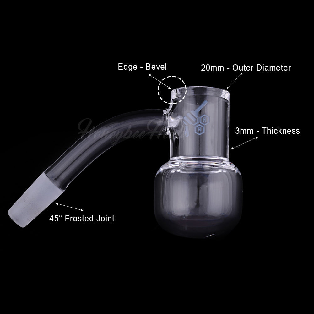 Honey kettle quartz banger, 45 degree (YL), view 6