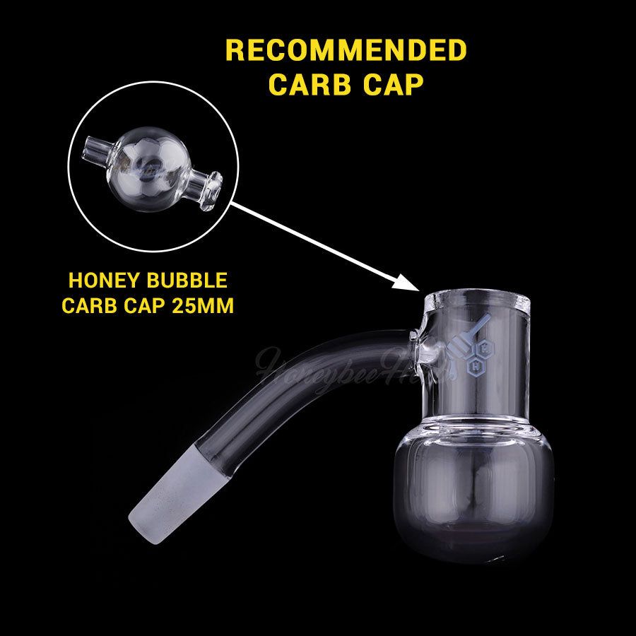 Honey kettle quartz banger, 45 degree (YL), view 7