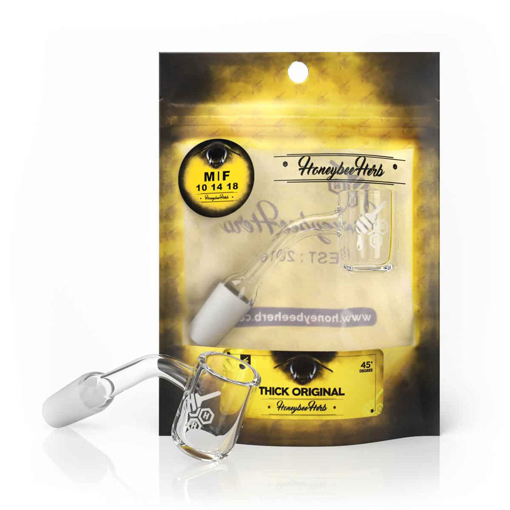 Honeybee Herb thick original quartz banger with 10mm, 14mm and 18mm male and female joint options