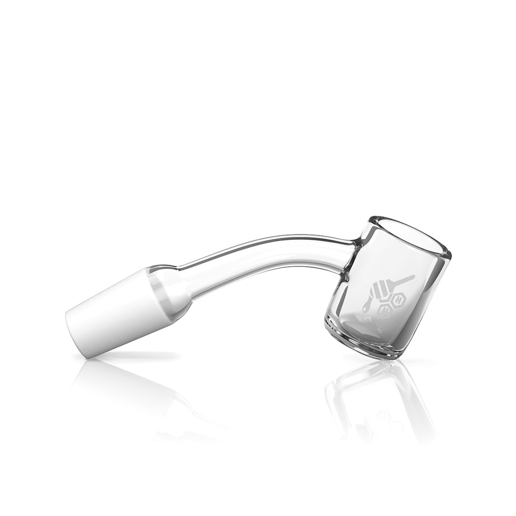 Honeybee Herb thick original quartz banger, 45 degree yellow line