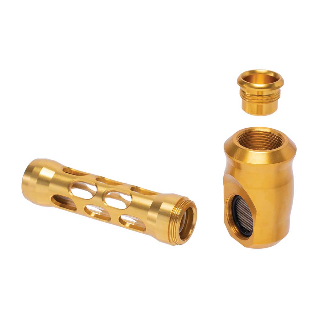 ALUMINUM GLASS PERFORATED HAND PIPE