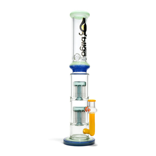 BIIGO BY LOOKAH 12 INCH DOUBLE PERC GLASS DAB RIG