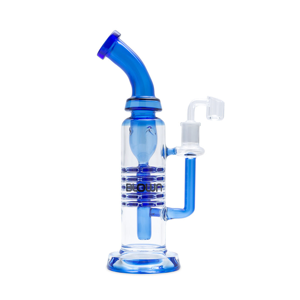Buy BLOWN Glass BETA Rig w/ Plate Percs | Honeybee Herb – Dip Devices