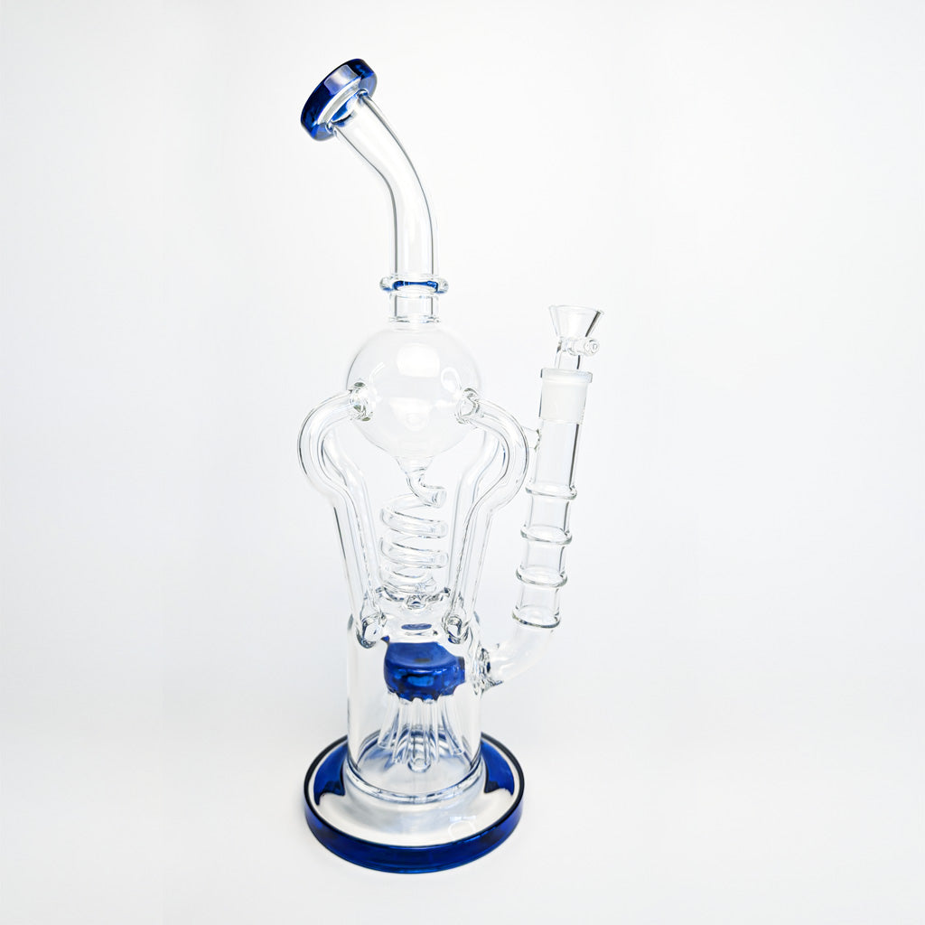 Coil and sprinkler tree dual perc recycler rig, view 2