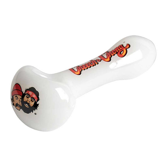 Cheech Miss Tempest frosted glass spoon hand pipe in white