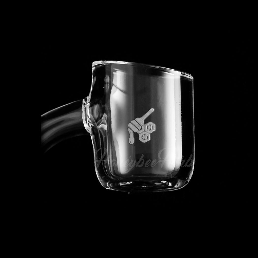 Honeybee Herb Original 90 degree quartz banger, close-up detail