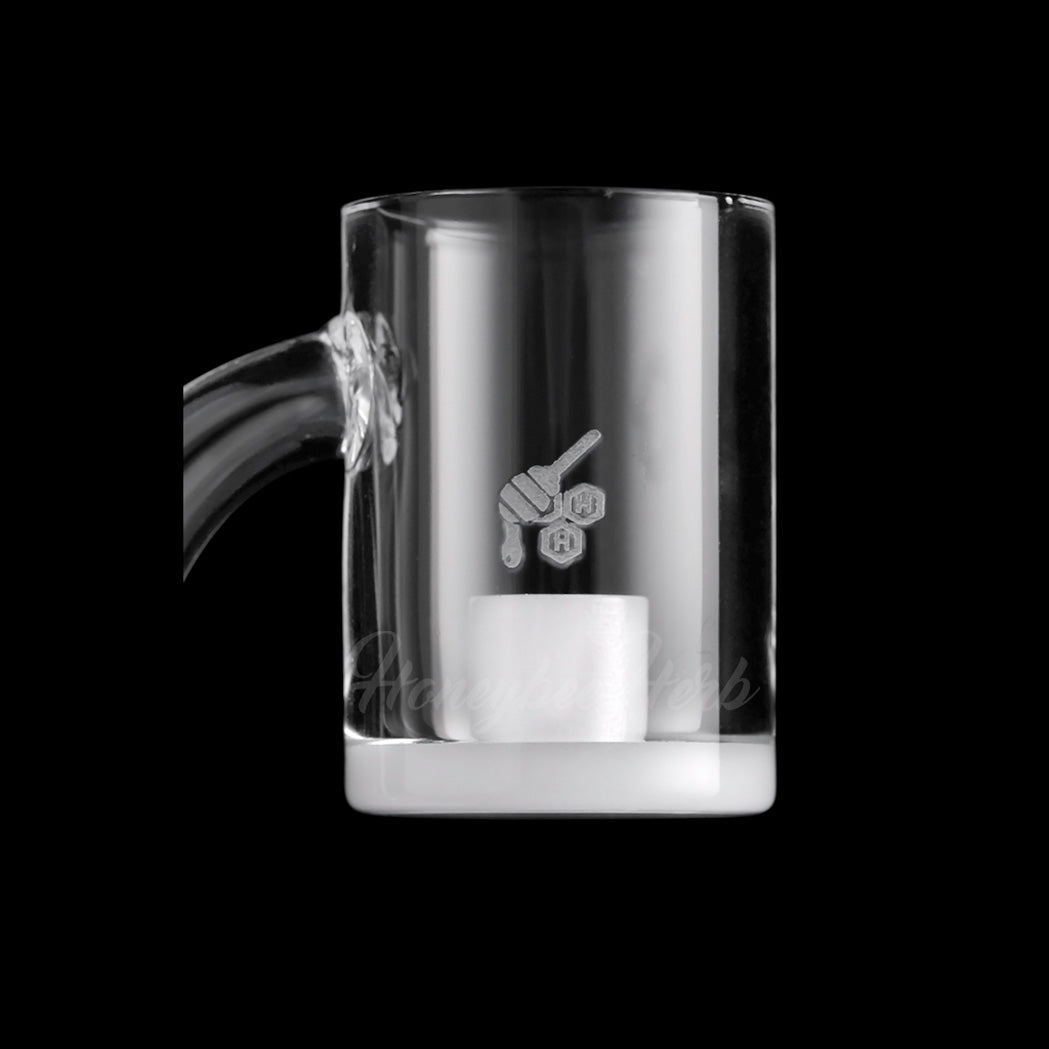 Honey & milk core reactor quartz banger, 90 degree (YL), view 4