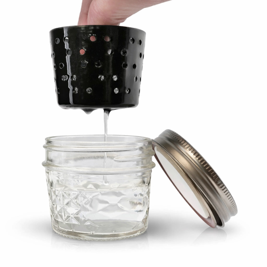 DR BUZZKILL'S MINI GLASS DUNK TANK: ISO JAR WITH STRAINER