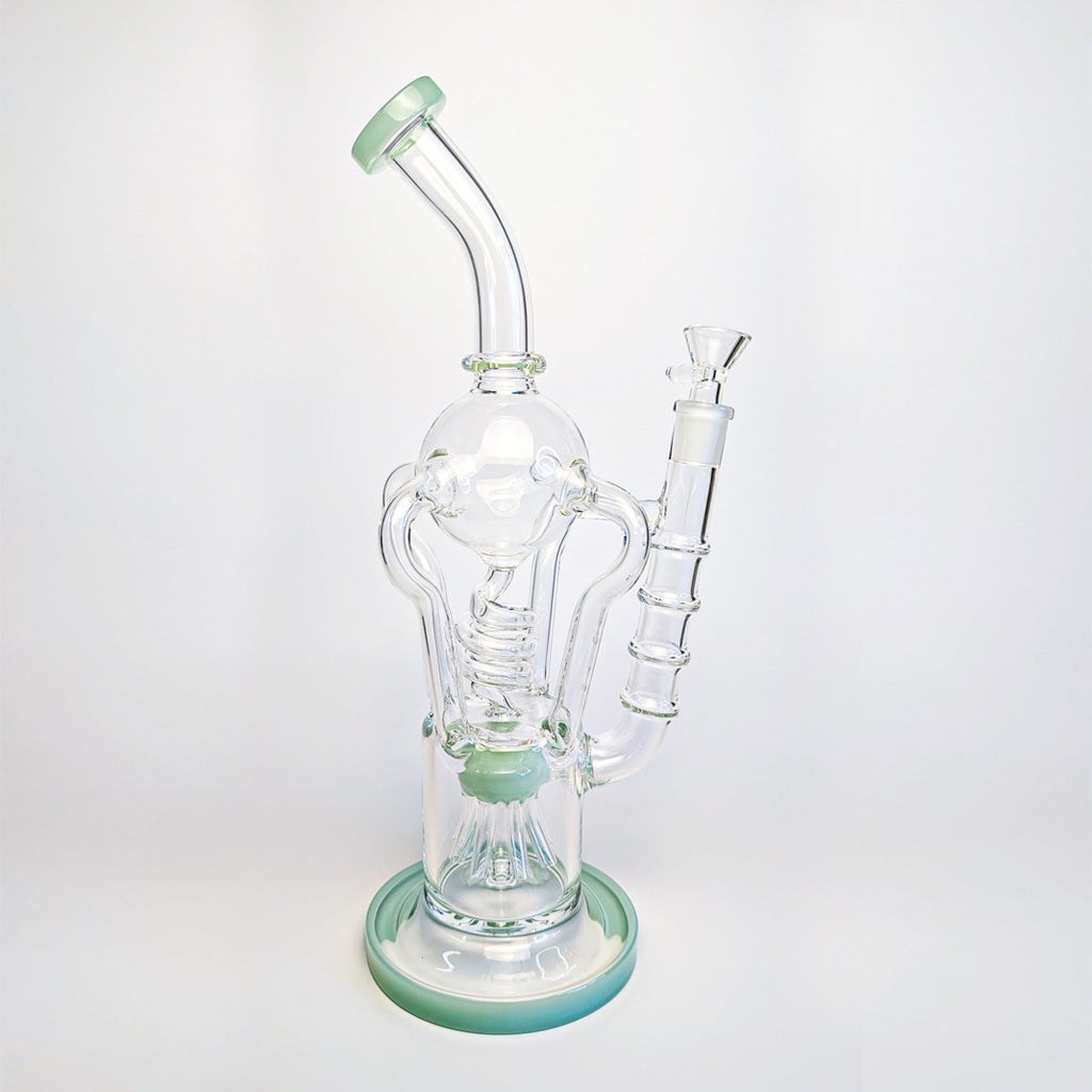 Coil and sprinkler tree dual perc recycler rig, view 3