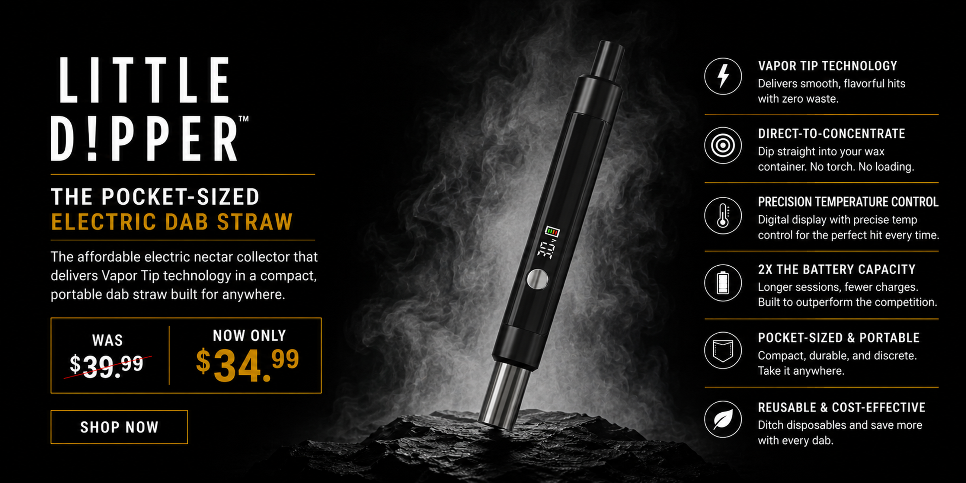 Little Dipper electric dab straw — Dip Devices