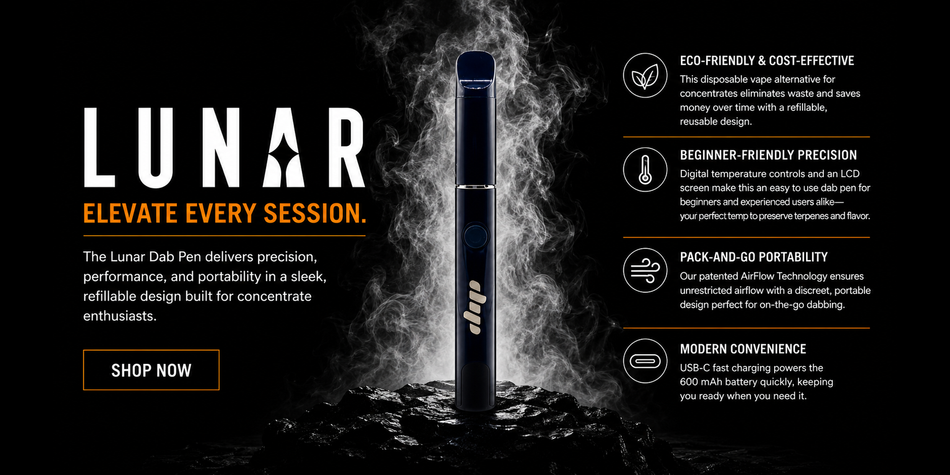 Lunar temperature-control dab pen — Dip Devices