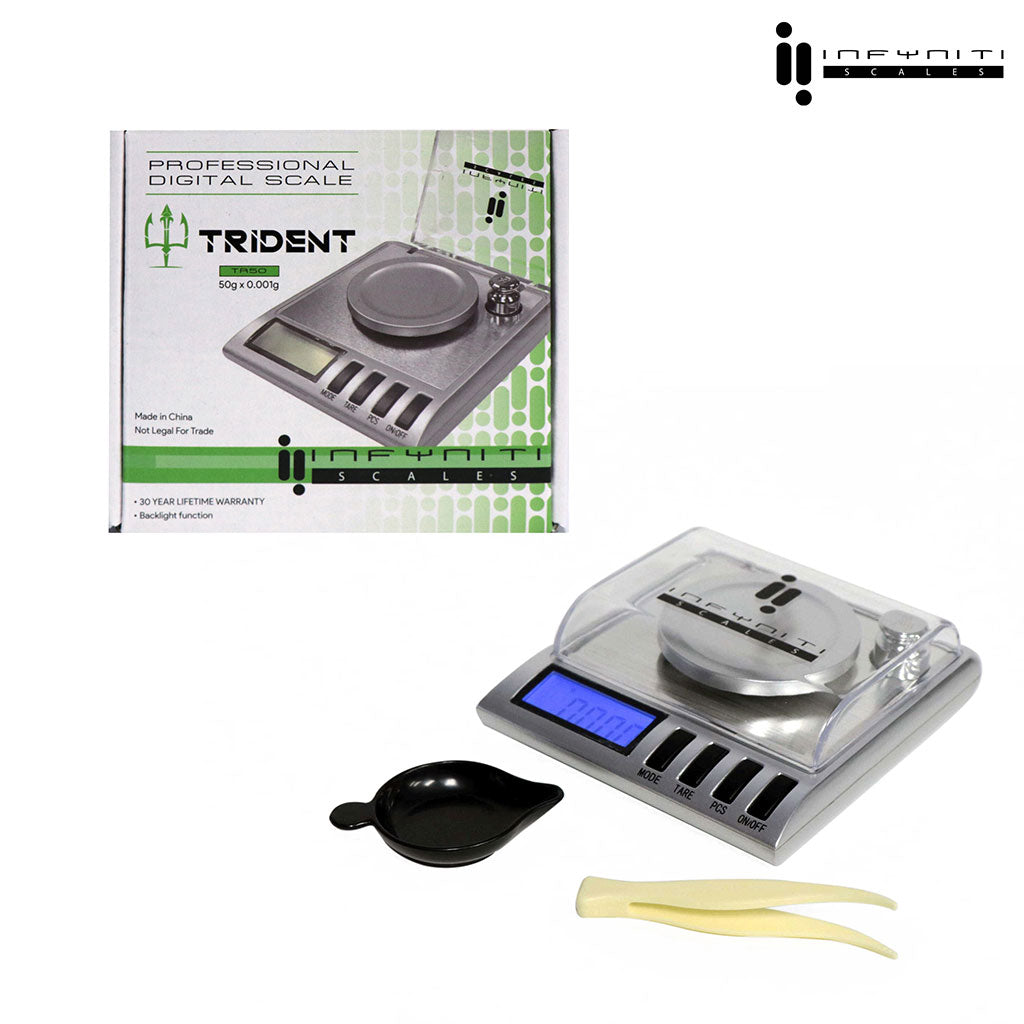 Trident Digital Scale, 50g x 0.001g | Honeybee Herb – Dip Devices
