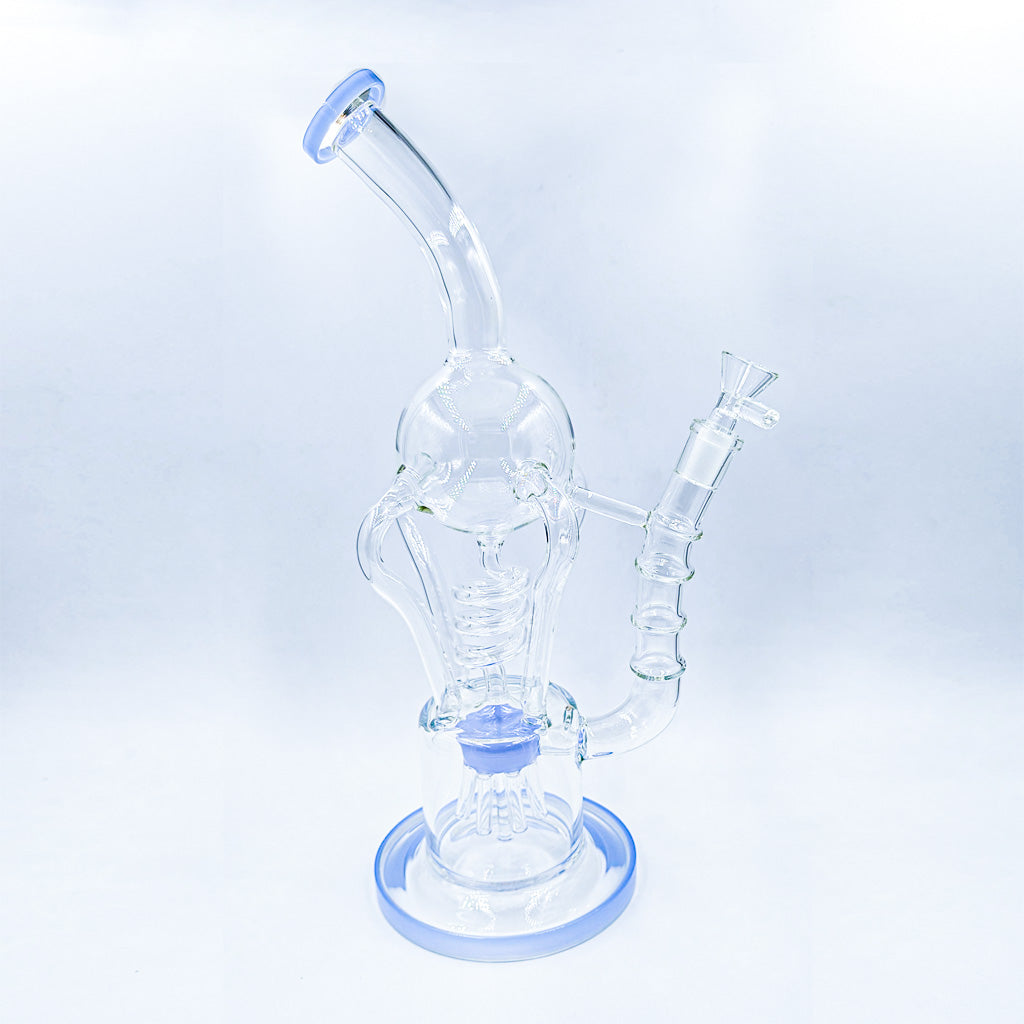 Coil and sprinkler tree dual perc recycler rig, view 4