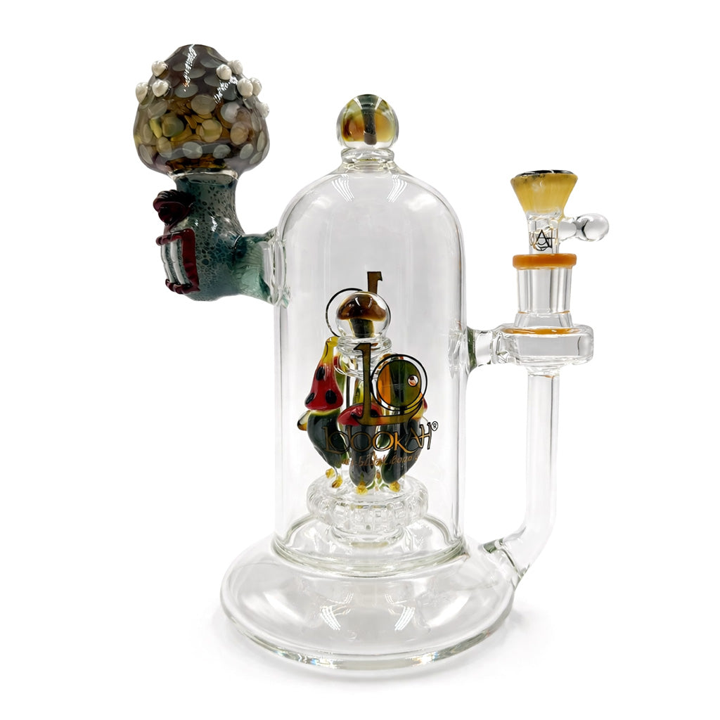 LOOKAH 8 INCH MINI CUTE CLOWN MUSHROOM GLASS RIG