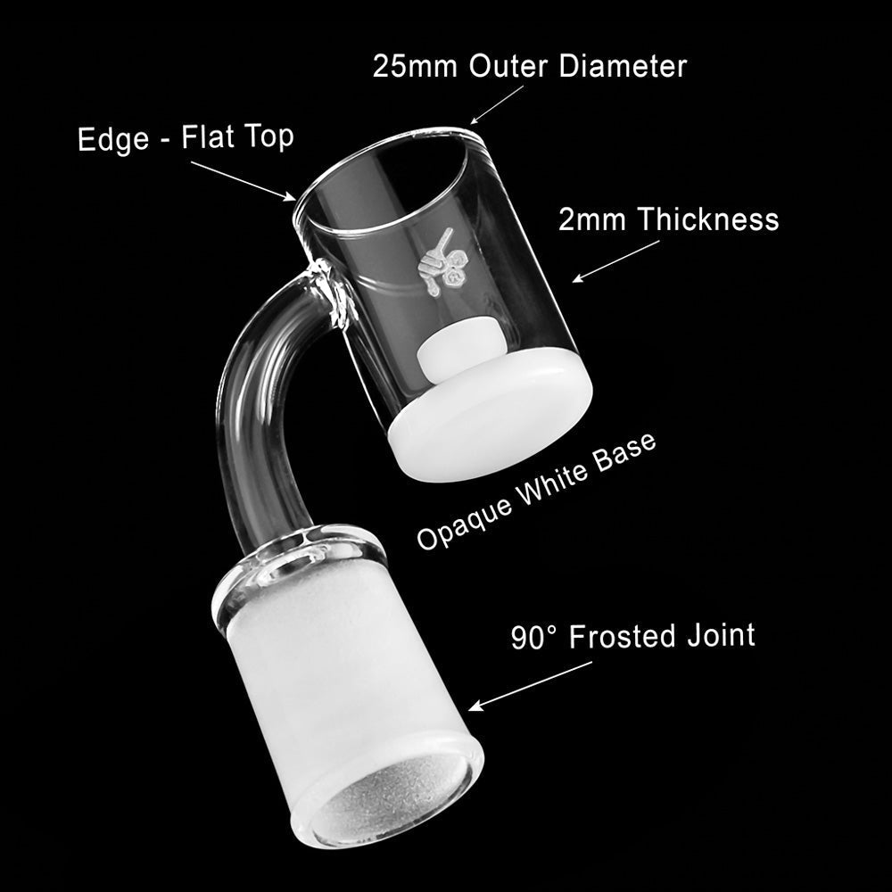 Honey & milk core reactor quartz banger, 90 degree (YL), view 6