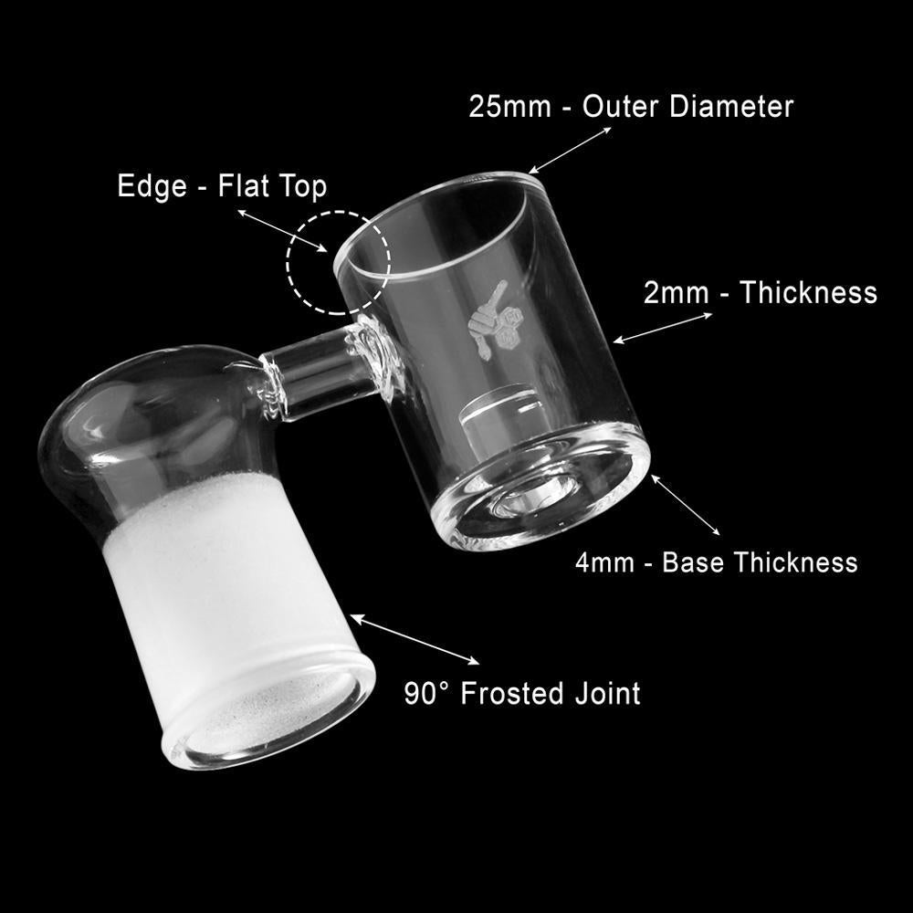 Core reactor sidecar quartz banger, 90 degree (YL), view 7