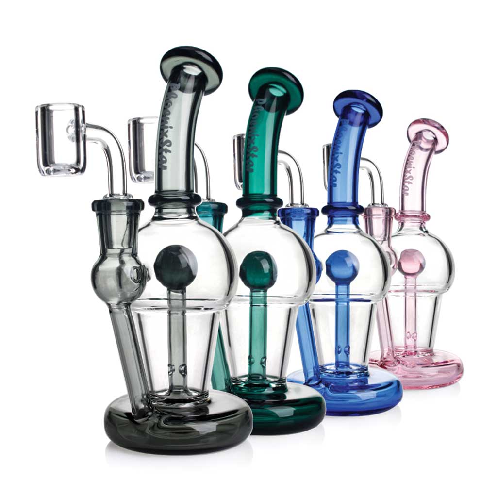 Phoenix Star 7.5 Inch Bubble Perc Dab Rig – Honeybee Herb – Dip Devices