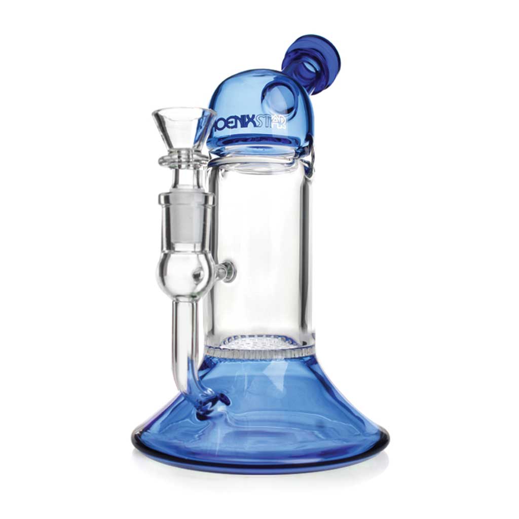 Blue Phoenix Star 8-inch honeycomb perc beaker dab rig