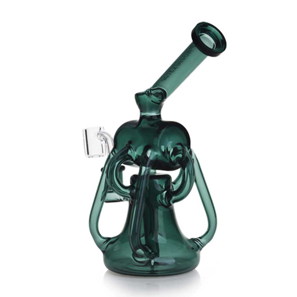 Green Phoenix Star 8-inch dual chamber cylinder top recycler dab rig