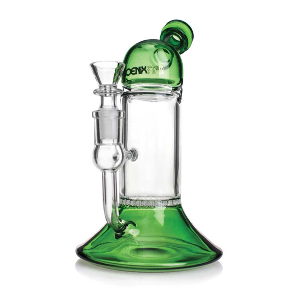 Green Phoenix Star 8-inch honeycomb perc beaker dab rig