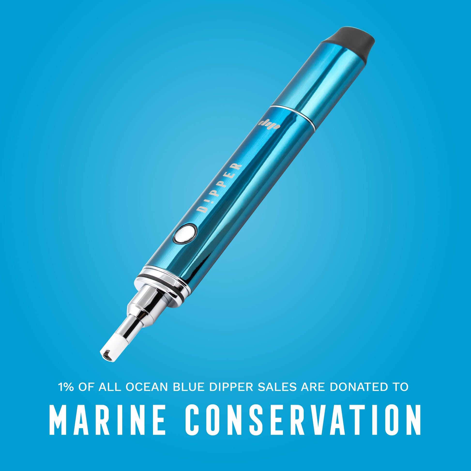 Ocean Blue vape pen with 1% of proceeds benefiting marine conservation