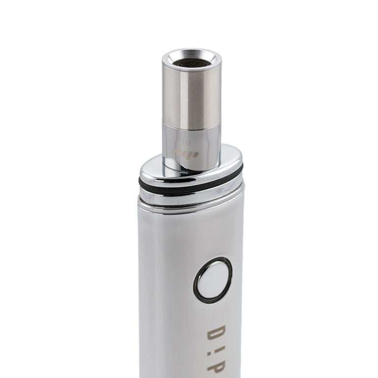 Dipper electric honey straw side view of dabbing quartz crystal atomizer.