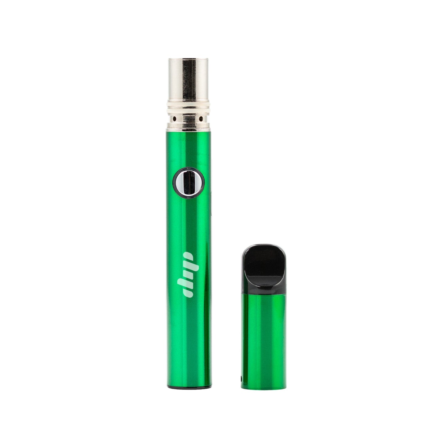 Lunar vape pen for cannabis concentrates in green with replacement reservoir. 