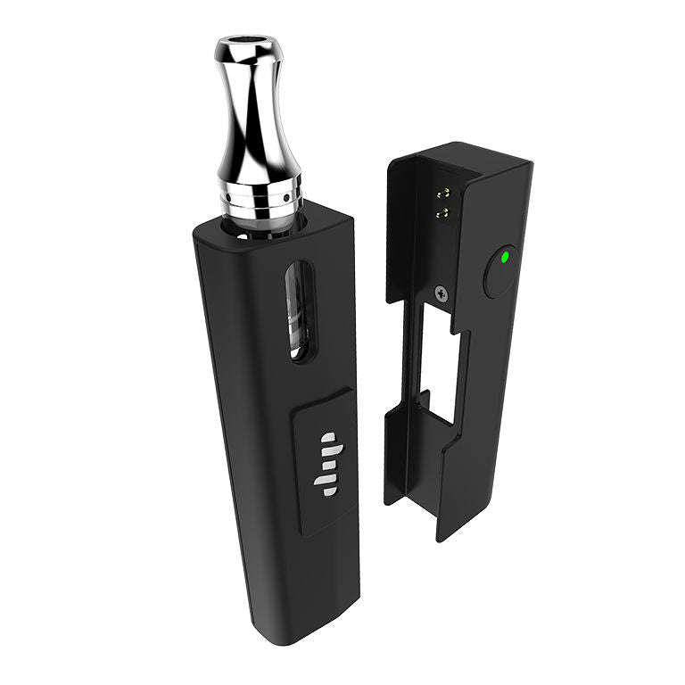 EVRI wax pen, pictured with battery pack and vapor tip attachment