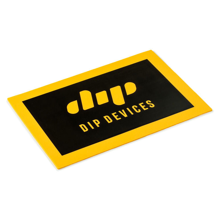 Dip black and yellow rectangular silicone mat
